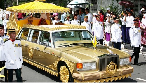 Goldener Rolls-Royce des Sultans von Brunei.