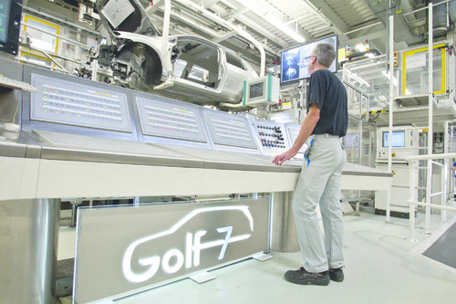 Golf-Produktion im Volkswagen-Werk Wolfsburg.