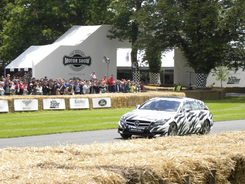Goodwood Festival of Speed: In Zebratarnung die AMG-Version des neuen Mercedes-Benz CLS Shooting Brake.