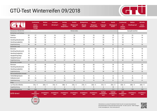 GTÜ-Winterreifentest 2018.