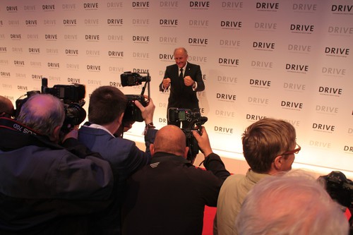 Hans Joachim Stuck bei der Eröffnung des Volkswagen Group Forums in Berlin.