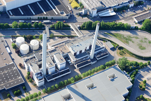 Heizkraftwerk am Mercedes-Benz Standort Sindelfingen.
