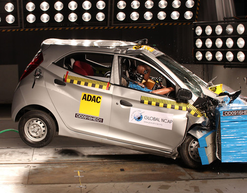 Hyundai Eon im Global-NCAP-Crashtest.