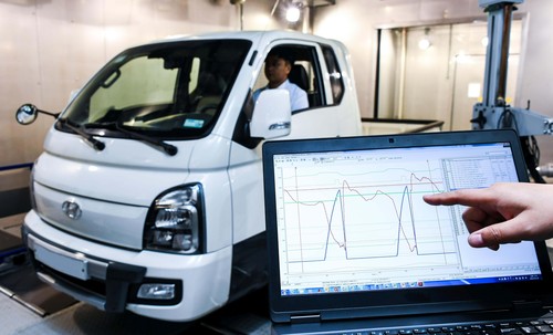Hyundai hat ein System entwickelt, das das Drehmoment beim Elektroantrieb eines leichten Nutzfahrzeugs nach dessen Beladungszustand regelt.