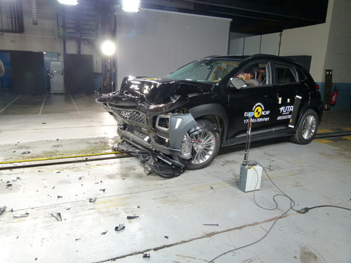 Hyundai Kona im Euro-NCAP-Crashtest.