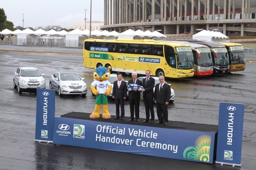 Hyundai stellt für den Confederations-Cup 2013 in Brasilien über 300 Fahrzeuge zur Verfügung.