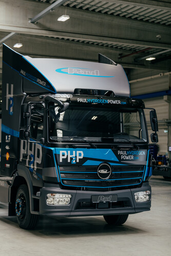 IAA Transportation 2022: Brennstoffzellen-Lkw PH2P der Paul Group.
