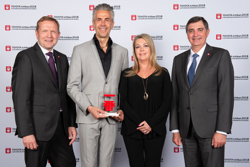 „Ichiban 2018“ (von links): Toyota-Deutschlandchef Alain Uyttenhoven, Gerd und Verena Heisel sowie Europapräsident Dr. Johan van Zyl.