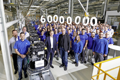 Im VW-Komponentenwerk Salzgitter wurde der 60-millionste Motor gefeiert. 