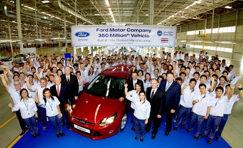 In Thailand rollte der 350-millionste Ford vom Band: ein Focus.