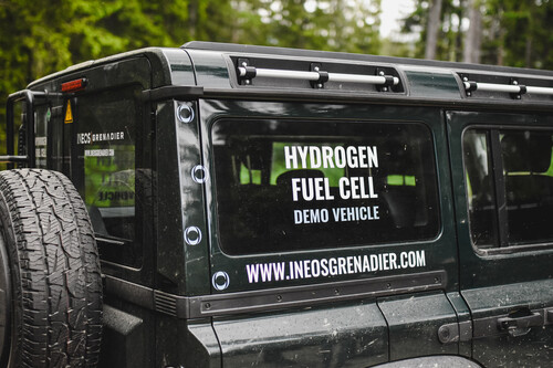 Ineos Grenadier Station Wagon Wasserstoff-Demonstrator mit 400-Volt- Brennstoffzellenarchitektur von BMW. 