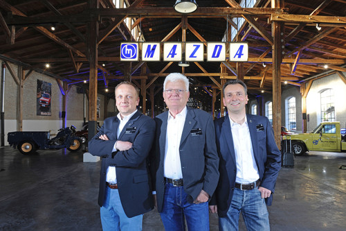 Initiatoren des Mazda-Museums (v.l.): Martin, Walter und Joachim Frey.