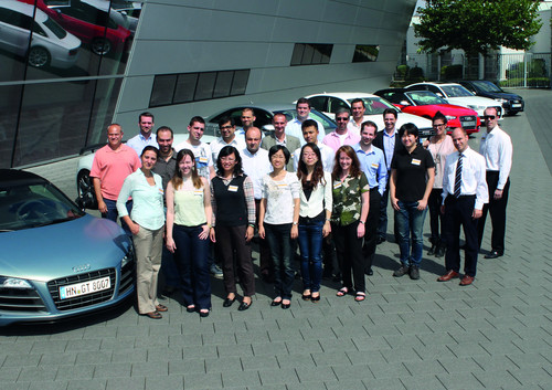 Internationale Nachwuchsmanager des Volkswagen-Konzerns zu Besuch am Audi-Standort Neckarsulm.
