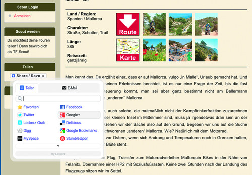 Internetseite www.tourenfahrer-scouts.de.