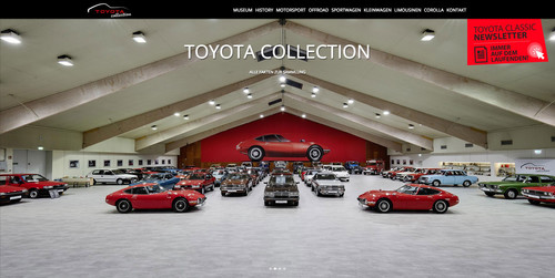 Internetseite www.toyota-collection.de.
