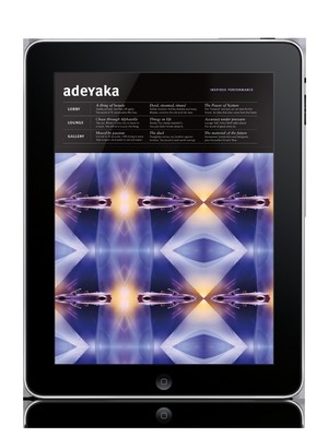 iPad APP für Infiniti Kundenmagazin Adeyaka als Download verfügbar.