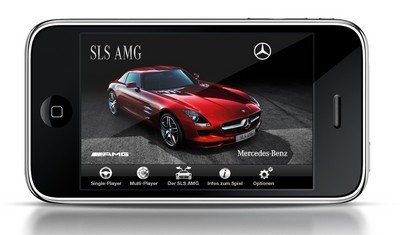 iPhone-Applikation „SLS AMG“.