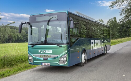 Iveco von Flixbus mit Biogas-Antrieb.