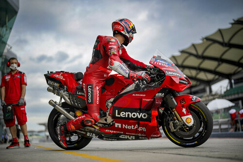 Jack Miller auf Ducati bei Moto-GP-Testfahrten in Sepang.