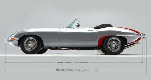 Jaguar E-Type verlängert.