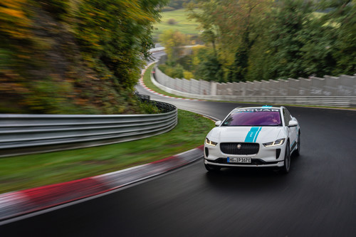 Jaguar I-Pace als Elektro-Renntaxi auf dem Nürburgring.