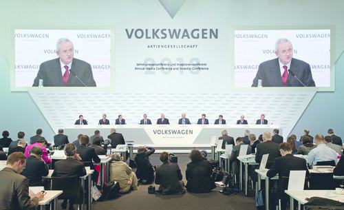 Jahrespressekonferenz von Volkswagen.