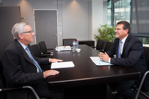  Jean-Claude Juncker (links) und Maroš Šefčovič.