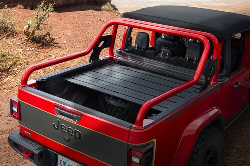 Jeep Red Bare Gladiator Rubicon.