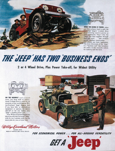 Jeep-Werbung von 1947.
