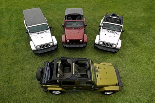 Jeep Wrangler: Modellpalette.
