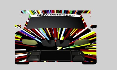 Jeff Koons' Designentwurf für das 17. BMW Art Car.