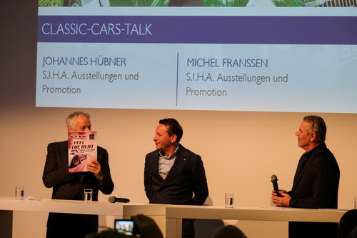 Johannes Hübner und Michael Franssen im Gespräch mit Jan Stecker (von links).