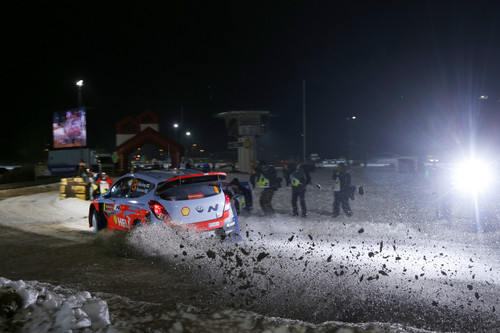 Juho Hänninen bei dem WRC-Rennen in Schweden. 