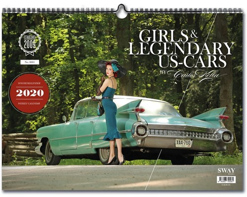 Kalender „Girls &amp; legendary US-Cars 2020“.