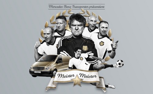 Kampagne „Meister vs. Meister“ von Mercedes-Benz.