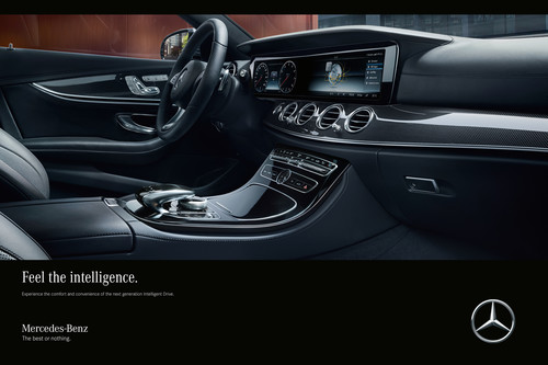 Kampagne zur Markteinführung der neuen Mercedes-Benz E-Klasse.