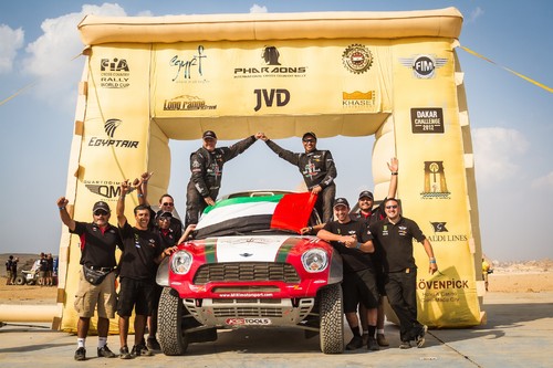 Khalifa Al-Mutaiwei und Andreas Schulz gewannen im Mini des deutschen X-Raid-Teams die Pharaonen-Rallye.