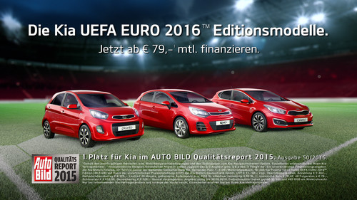 Kia-Kampagne zu den Sondermodellen UEFA EURO 2016.