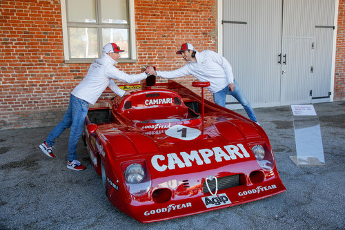 Kimi Räikkönen und Antonio Giovinazzi (l.) besuchten das Testgelände von Fiat Chrysler Automobiles (FCA) in Balocco und fuhren diverse Alfa Romeo.