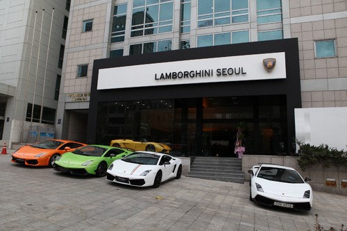 Lamborghinis neuer Showroom in Seoul.