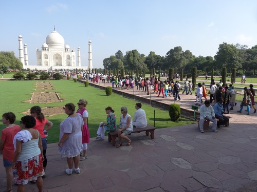 Land-Rover-Experience-Tour 2013: Taj Mahal um 9.00 Uhr.