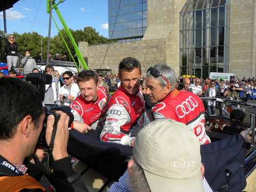 Le Mans 2011: Dindo Capello, Tom Kristensen, Allan McNish (von rechts).