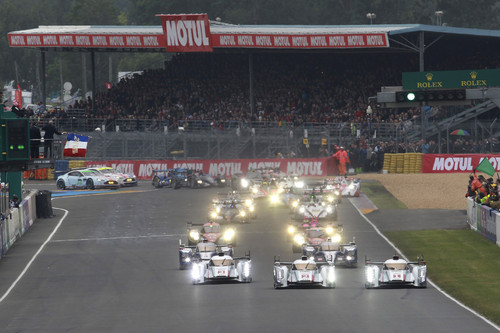 Le Mans 2013: Audi fuhr von den ersten drei Startplätzen aus ins Rennen.