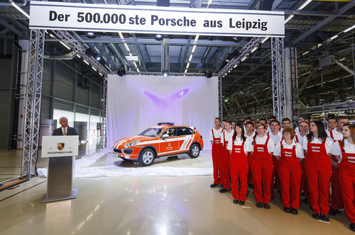 Leipziger Porsche-Werk baut 500.000. Fahrzeug.