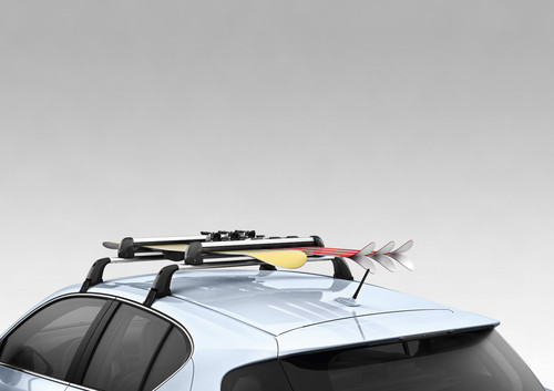 VDP Dachträger, Skiträger VDP-S4 4 Paar Ski + Dachträger K1 PRO Aluminium  kompatibel mit Lexus GS Hybrid (4Türer) ab 12