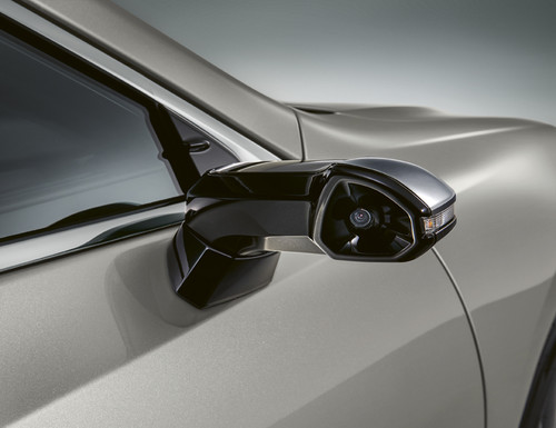 Lexus ES 300h: Eine Kamera ersetzt den Außenspiegel.