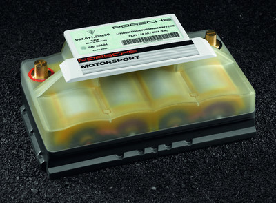 Lithiumionen-Starterbatterie bei Porsche.
