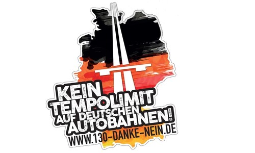 Logo "Kein Tempolimit auf deutschen Autobahnen" von Mobil in Deutschland e.V..