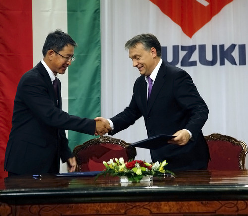 Magyar Suzuki Corporation schließt Partnerschaft mit der ungarischen Regierung.