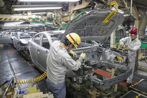 Mazda-Produktion im Werk Hofu.